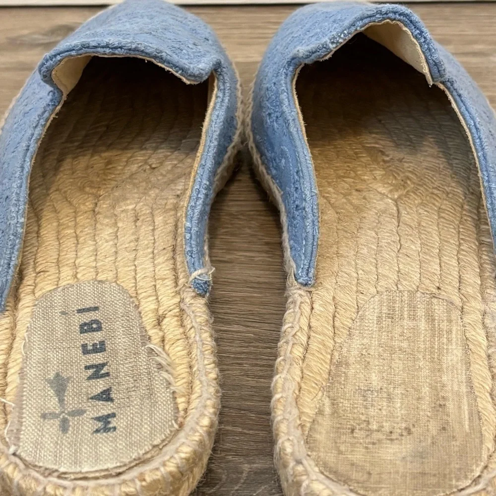 Manebi Yucatán Crochet Eyelet Espadrilles Mules